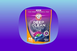 an arm & hammer pak package on a gradient background