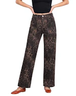 Women's Wide Leg Leopard Pants