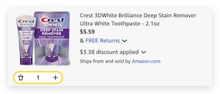 Crest 3DWhite Brilliance Deep Stain Remover Ultra White Toothpaste