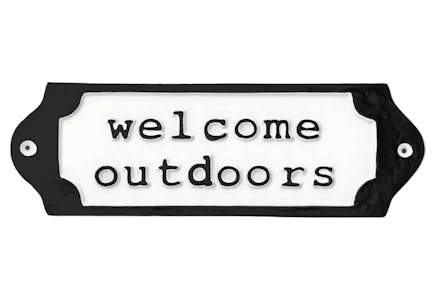 Threshold "Welcome Outdoors" Sign