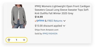 Womens Lightweight Open Front Cardigan