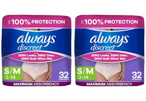 2 Always Discreet Underwear Packs
