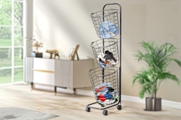 3-Tier Mobile Laundry Cart, Only $40 at Walmart (Compare to Amazon's $80) card image