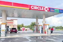 A Circle K Gas station pump pavillion
