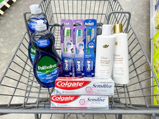 dove oral-b colgate palmolive items in walgreens cart