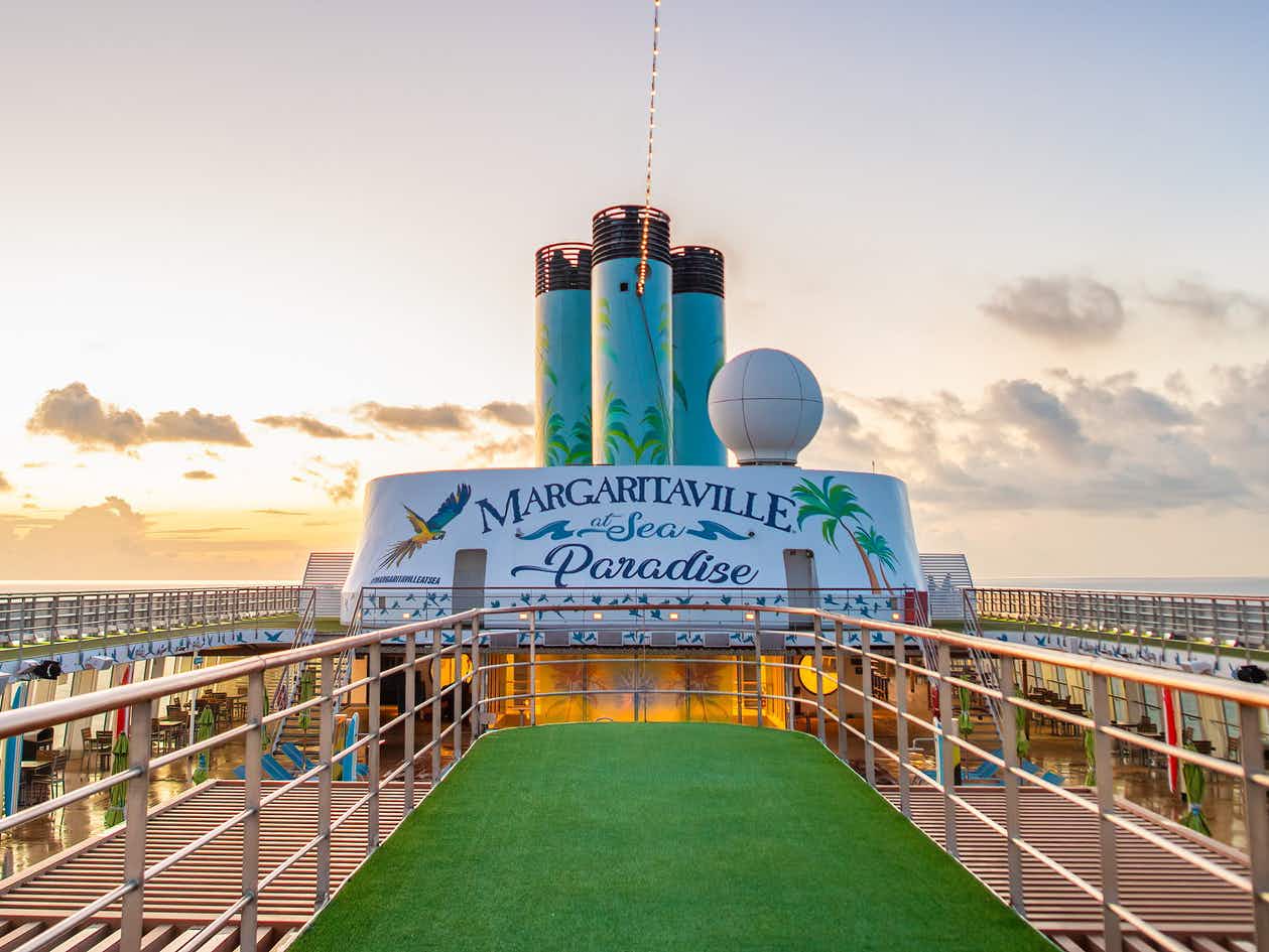 margarita at sea paradise cruise ship at sunset