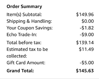 screenshot shows 20% off new amazon device and $5 credit