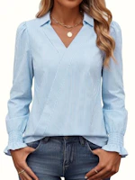 Women's Long Sleeve Collared Shirt