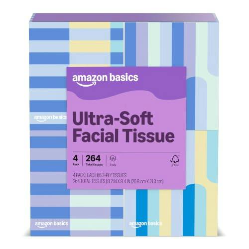 Amazon Basics Facial Tissues 4-Pack