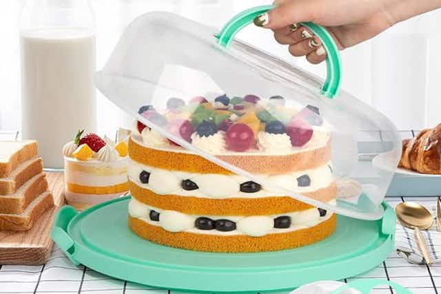 Get This 3-In-1 Cake Carrier for Less Than $10 on Amazon card image