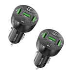 USB C Car Charger Adapter 2-Pack