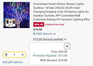 meteor lights cart