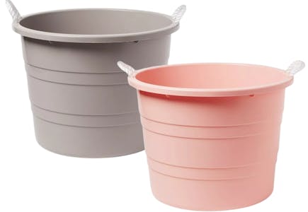 2 Pillowfort Large Storage Tubs with Handles