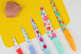 knives on a cutting board