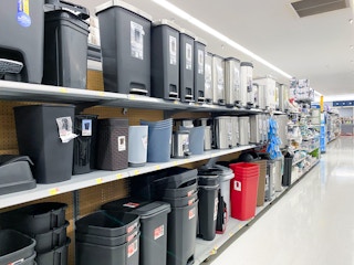 Garbage Can Aisle at Walmart