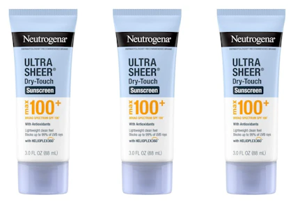3 Neutrogena Ultra Sheer Sunscreens
