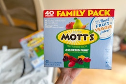 Family-Size Box of Mott's Fruit-Flavored Snacks — $5.46 Each on Amazon card image