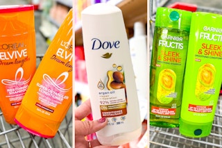 collage with l'oreal, dove, and garnier shampoo