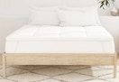Linens & Hutch mattress topper on a bed. 