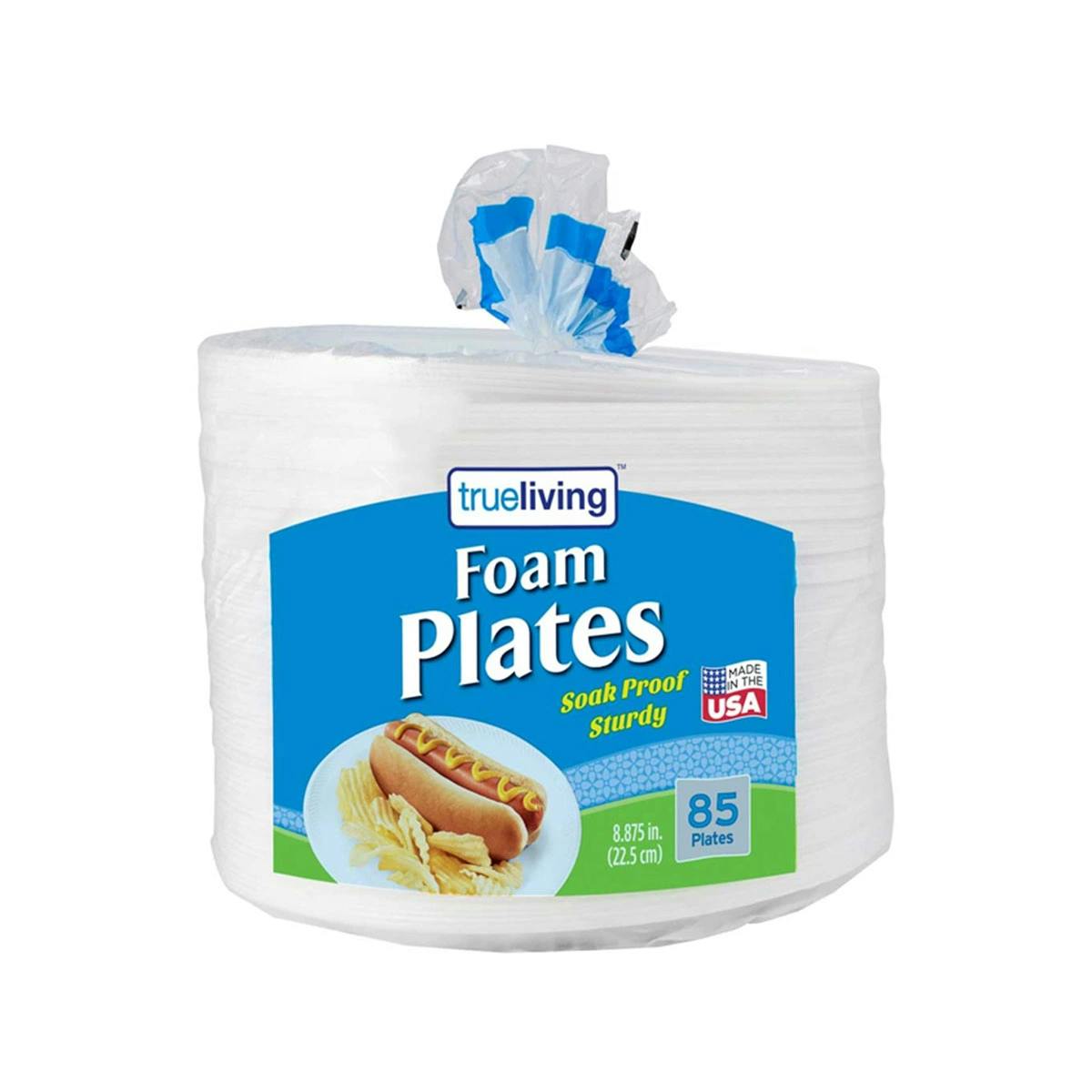 True Living Foam Plates