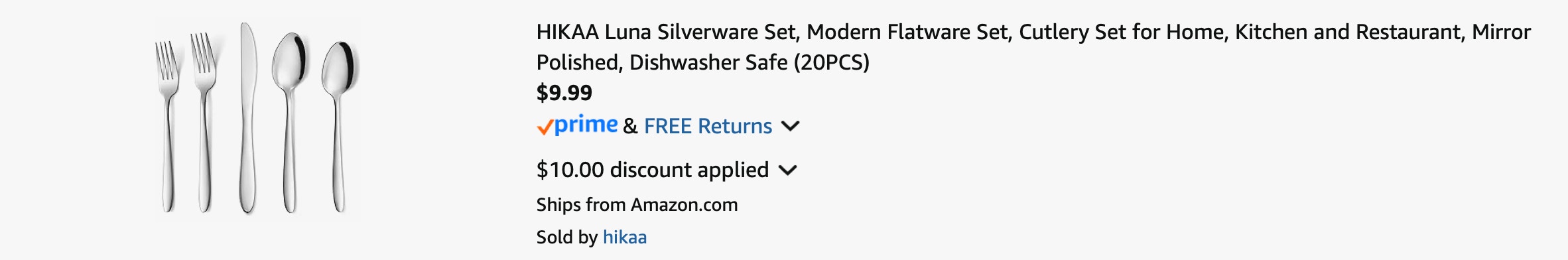 Amazon Silverware Set 2025
