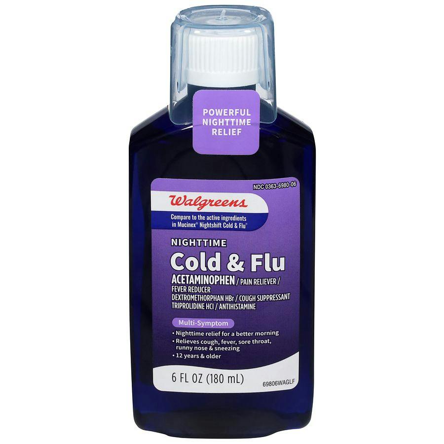 2 Walgreens Cold & Flu Syrups