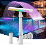 Solar Pool Fountain with Lights