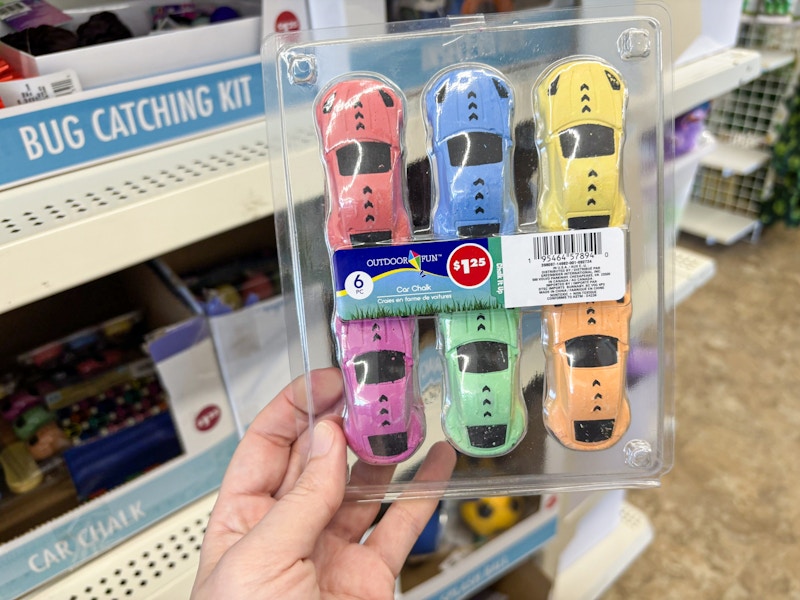 dollar tree car shaped chalk