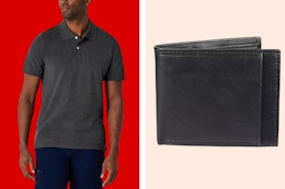 Gifts for Dad Under $20 at JCPenney: $12 Wallet, $14 Socks, and $16 Polo Shirt card image