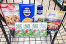 dollar tree groceries in shopping cart