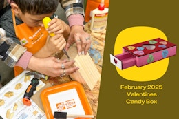 Next Home Depot Kids Workshop: Build a Valentine Candy Box on Feb. 1 card image