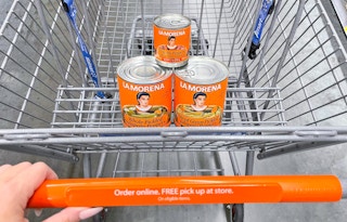 la morena peppers in a walmart cart
