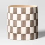 Threshold Checker Stoneware Planter
