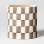 Threshold Checker Stoneware Planter