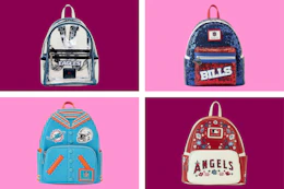 4 sports team backpacks from Loungefly