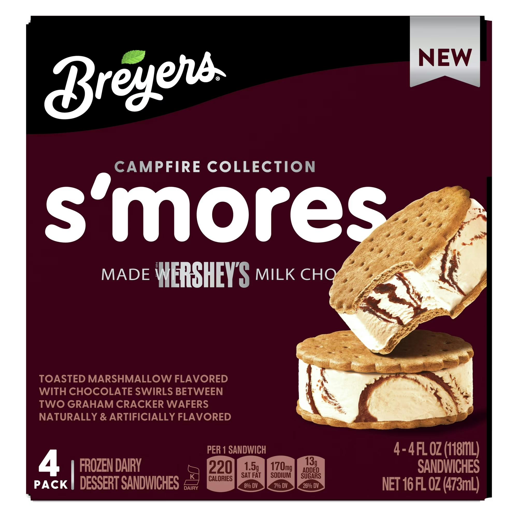 Breyers Campfire Collection S'mores Sandwich