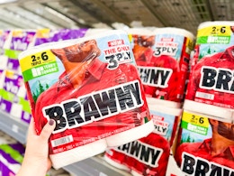 Brawny 3-ply triple paper towels (2 count) in store at Walmart