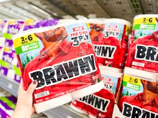 Brawny 3-ply triple paper towels (2 count) in store at Walmart