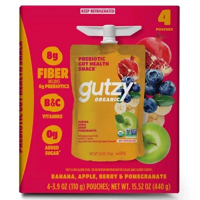 Gutzy Organic Pouches 4-Pack