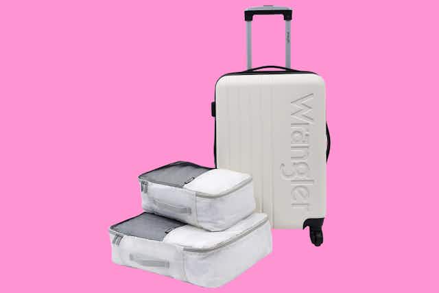 Wrangler Carry-On Luggage 3-Piece Set, Just $50 on Amazon card image