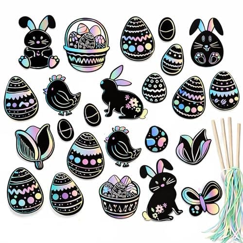 Easter Scratch Paper Ornaments