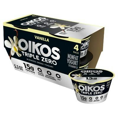 2 Oikos Triple Zero Greek Yogurt 4-Packs