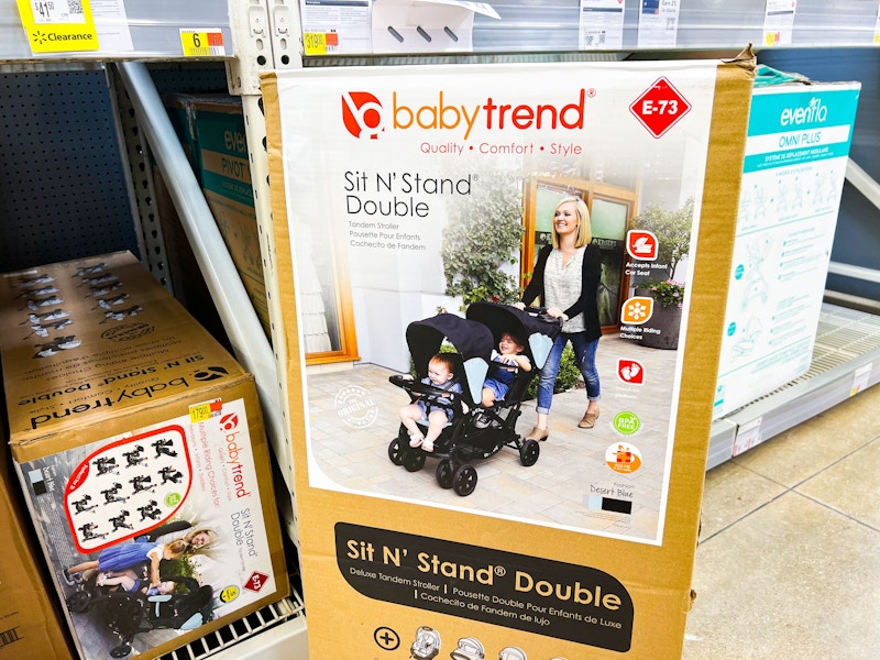 Baby Trend Double Stroller on walmart floor