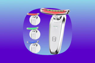 red light therapy face and neck massager