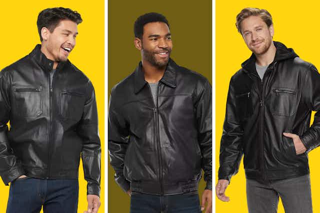 Men's Leather Jackets, as Low as $100 After Kohl's Cash (Reg. $250+) card image