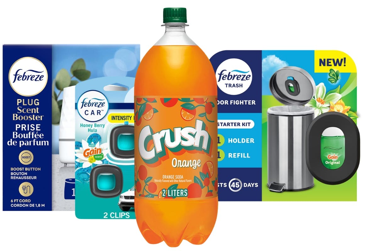3 Febreze + 5 Crush Products