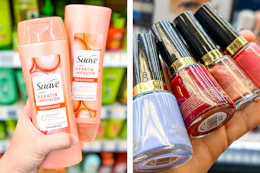 collage with Suave and Revlon