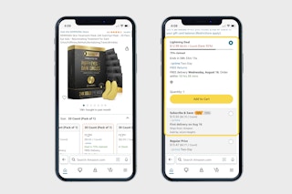 iphone screenshots with amazon lightning deals and subscribe-and-save