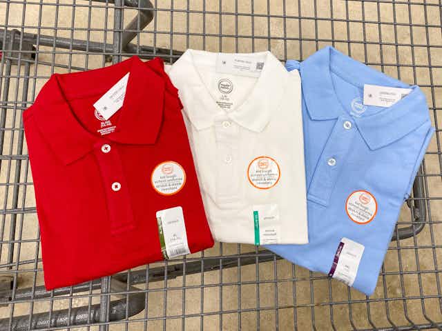 Wonder Nation Kids' School Uniform Shirts, Only $4.98 at Walmart card image