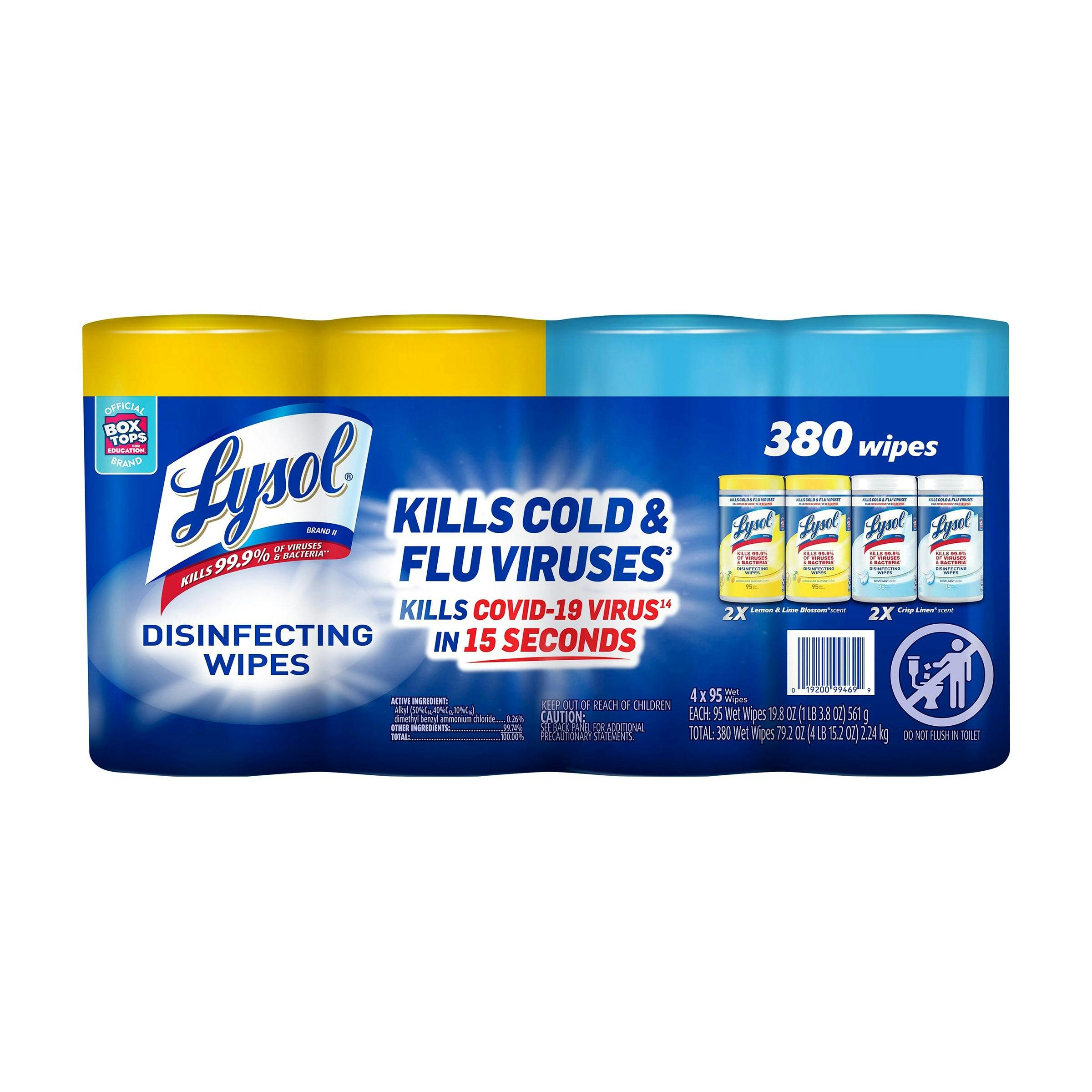 Lysol Disinfecting Wipes 4-Pack